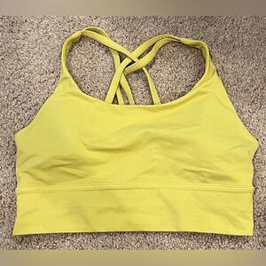 Yellow lululemon sports bra